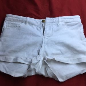 White jean shorts